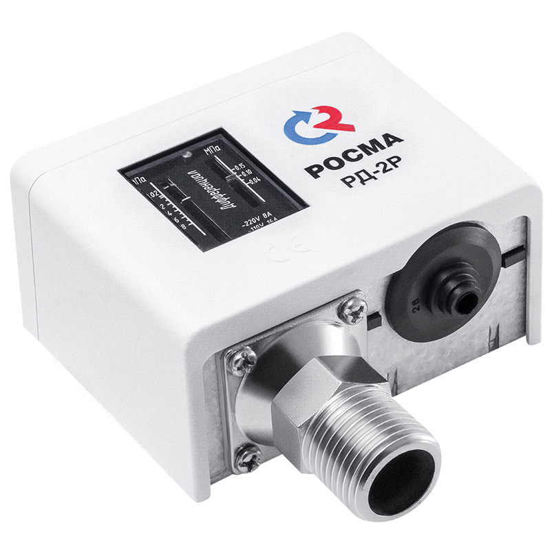 Реле РД-2Р-2,4МПа-G1/4+Переходник внутр. G1/4 - наруж. G1/2, нерж. Китай — изображение 3