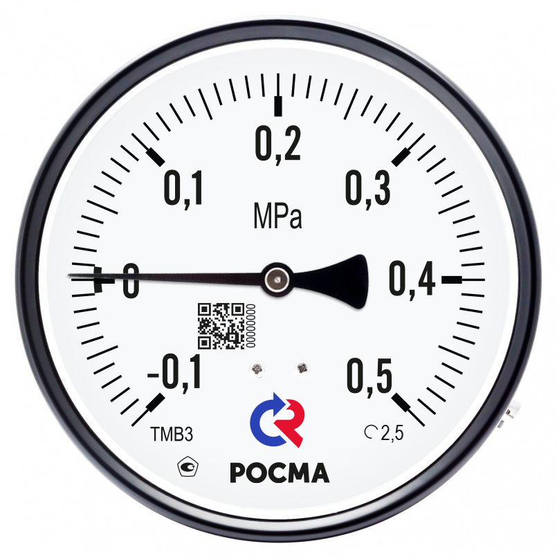 Манометр ТМ-510Р.00(0-4кгс/см²)/(0-400kPa)M20x1,5.1,5.IP54.Двойная шкала — изображение 4
